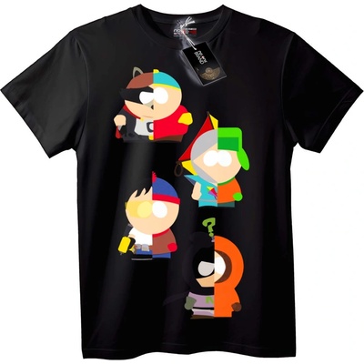 NOONEBRAND Тениска South Park разделени герои - S, White