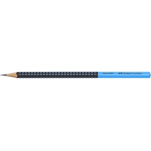 Faber-Castell Графитен молив, HB, триъгълен, FABER-CASTELL "Grip 2001", черен, син 517010 (517010)