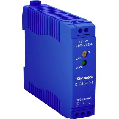TDK-Lambda DRB30-24-1 síťový zdroj na DIN lištu 24 V/DC 1.25 A 30 W Počet výstupů:1 x Obsah 1 ks