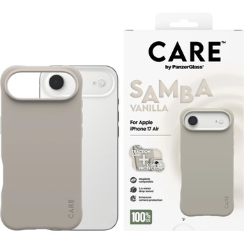 Panzer Гръб Care by PanzerGlass за iPhone 17 Air, Fashionable Case Samba Vanilla w. MagSafe