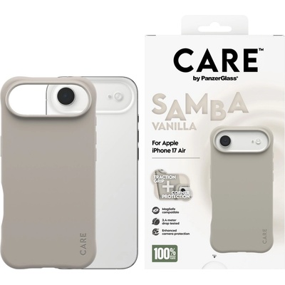 Panzer Гръб Care by PanzerGlass за iPhone 17 Air, Fashionable Case Samba Vanilla w. MagSafe