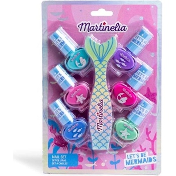 Aquarius Cosmetic Комплект лакове за нокти, Martinelia, Русалки, 6 броя, 1 пила за нокти (MA12054)