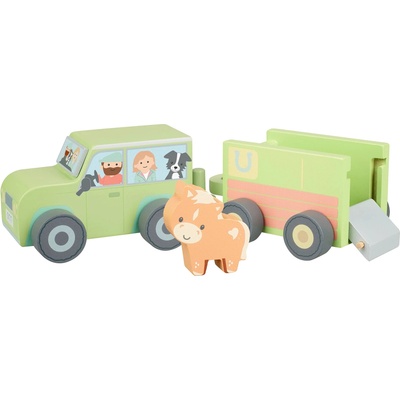 Orange Tree Toys Дървен игрален комплект Orange Tree Toys - Фермерска кола с конче (OTT07849)