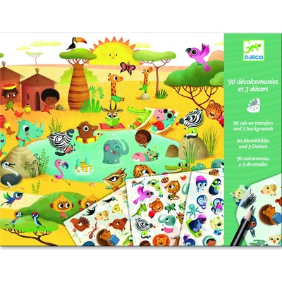 Djeco Sada s protlačovacími obrázky savana poušť a severní pól – Hledejceny.cz