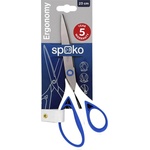 Spoko Офис ножица SPOKO Ergonomy 23 асиметрична синьо-бяла S053802301 (S053802301)