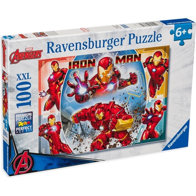 Ravensburger Пъзел Ravensburger от 100 XXL части - Железният човек (13377)
