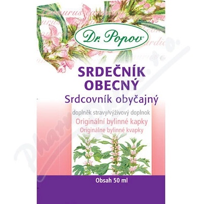 Dr.Popov Kapky bylinné Srdečník obecný 50 ml
