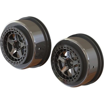 Arrma диск SC 2.2"/3.0" 14mm Hex черен хром (2)