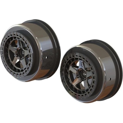 Arrma диск SC 2.2"/3.0" 14mm Hex черен хром (2)