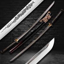 Japan Swords katana dragon flower horimono