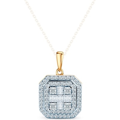 SAVICKI Висулка Savicki: двуцветно злато, диаманти