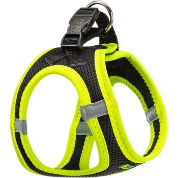 Ferplast KAORI P Small - Регулируем нагръдник за кучета със светлоотразителни нишки, A: 30-32 см B: 36-44 см. - жълто черен