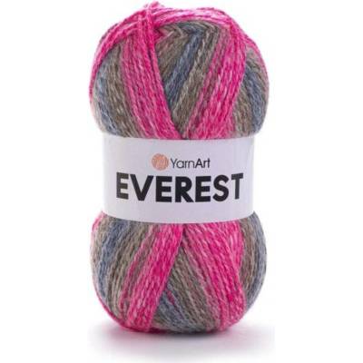 Yarn Art příze Everest 7051 růžová, modrá, hnědobéžová