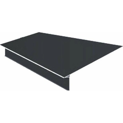 Okapová lišta zatahovací r.š.333mm pozink lakovaný RAL 7024 šedá grafit s folií dl.2m