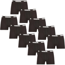 Nedeto Rebel 10 Pack pánské boxerky černé (10NBR001)