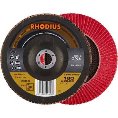 RHODIUS Lamelový brusný kotouč JUMBO SPEED 180 x 22,23 TOPline 209812