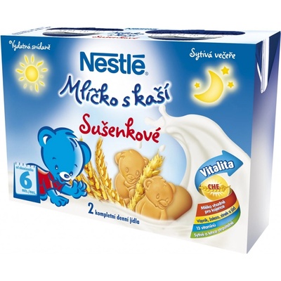 NESTLÉ Mlíčko s kaší sušenkové 2x200ml