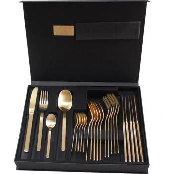 Image 1 of Herdmar Комплект прибори за хранене amsterdam- 24 части -старо злато (160-3024-0517-200-0017)