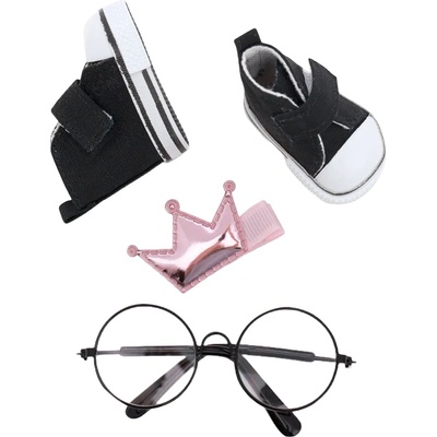 Orange Toys Аксесоари за кукла Orange Toys Sweet Sisters - Черни кецове, шнолка и очила (SB07)