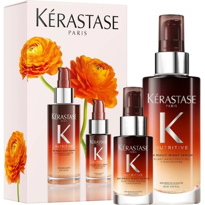 Kérastase Nutritive 8H Night Serum Duo Spring Set vyživující noční sérum 90 ml + noční vyživující sérum 30 ml dárková sada