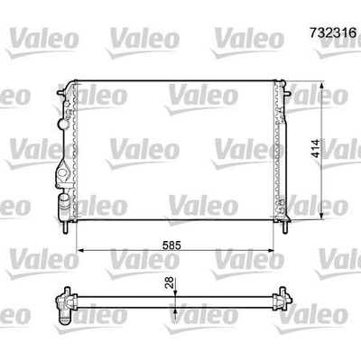 Chladič, chlazení motoru VALEO 732316