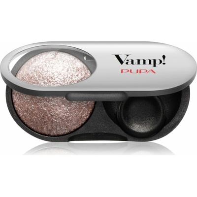 Pupa Milano Vamp! Radiant Baked Eyeshadow dlhotrvajúce žiarivé očné tiene 404 Cold Taupe wet & dry 1 g