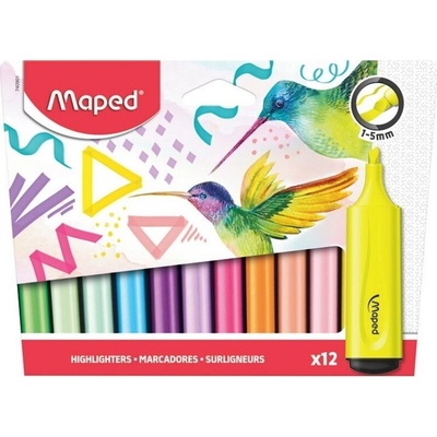 Maped Fluo Peps classic + pastel 12 ks