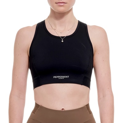 PEPPERMINT Дамски спортен сутиен PEPPERMINT Women's Signature High-Neck Bra Sports bra - Black (114-3732-0214)