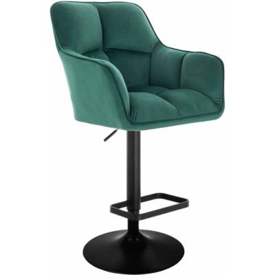 LuxuryForm Design Amalfi Velur na čiernom tanieri zelená