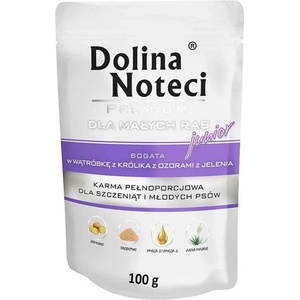 Dolina Noteci Premium Junior Small Breed Заек Черен дроб и Еленови езици 100 г