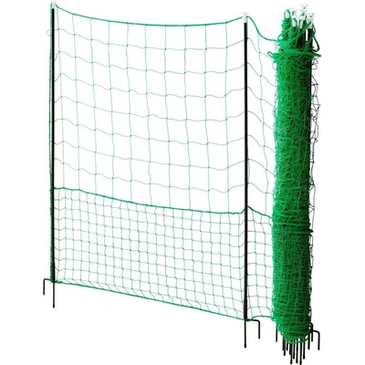 Nevodivá zelená ohradníková síť s brankou pro drůbež, délka 24 m, výška 112 cm – Zboží Mobilmania