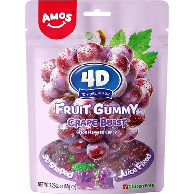 Amos Grape 4D Fruit Gummy 65 g