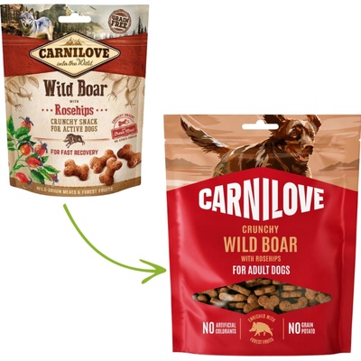 Carnilove Dog Crunchy Snack Wild Boar with Rosehips 200 g