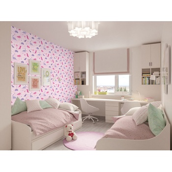 DIMEX ART s. r. o Луксозна флизелинова тапета розови динозаври