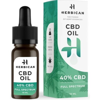 Herbican CBD olej plného spektra, 40 %, 10 ml