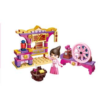 Qman Конструктор, Qman, Мулан, Героинята на древен Китай, Тъкачен ден, 118 части (Q33011-1)