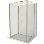 Mexen Exo-F 3S душ кабина с три стени, сгъваема 90 x 80 см, прозрачна, златна (816-090-080-50-00-3S)