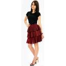 Červená lesklá mini sukně (508ART)