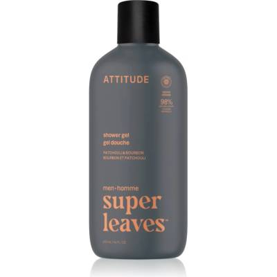 ATTITUDE Super Leaves Men Shower Gel душ гел за мъже Patchouli & Bourbon 415ml