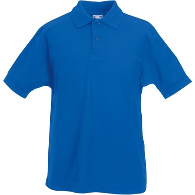 Fruit of the Loom KIDS 65/35 POLO / Детска поло тениска с къс ръкав - кралско синьо 140 (163417450a6)