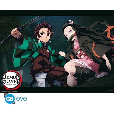 DEMON SLAYER - Poster Chibi 52 x 38 cm - Tanjiro and Nezuko Fight, ABYDCO853