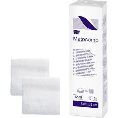 Matopat Matopat Matocomp Gázové kompresy na kozmetické účely 100 kusov 5 x 5 cm 17 12