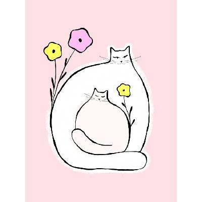 Plagát, Obraz - Cute Cat Family, Dominique Vari, 30 × 40 cm