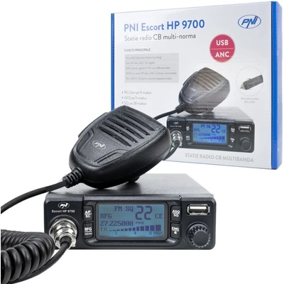 PNI Радиостанция CB PNI Escort HP 9700 USB, ANC, ASQ, 12V / 24V, Включен конектор за запалка (PNI-HP9700USB)