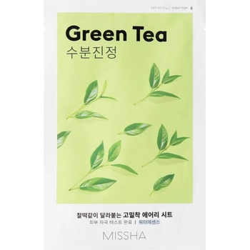 Missha Airy Fit Green Tea plátienková maska s hydratačným účinkom 19 g