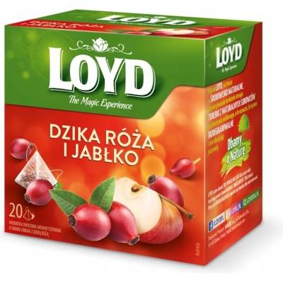 LOYD Ovocný Čaj Šípková Ruža Jablko Kvet Ibišteka 20 Vrecúšok