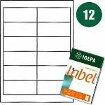 Igepa Group Mondi LABELS A4 IGEPA 96.5 X 42.3 MM WHITE (100)