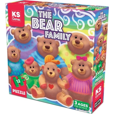 KS Games Пъзел KS Games от 12 части - Мечешко семейство (PRS32705)