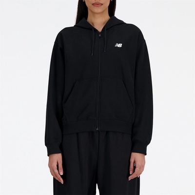 New Balance Поларено горнище с цип New Balance Women's Full Zip Fleece - BLACK