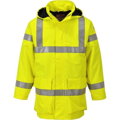 Portwest hi-vis bizflame s774 / Огнеупорен светлоотразителен дъждобран, антистатичен - hv жълт 4xl (s774yer4xl)